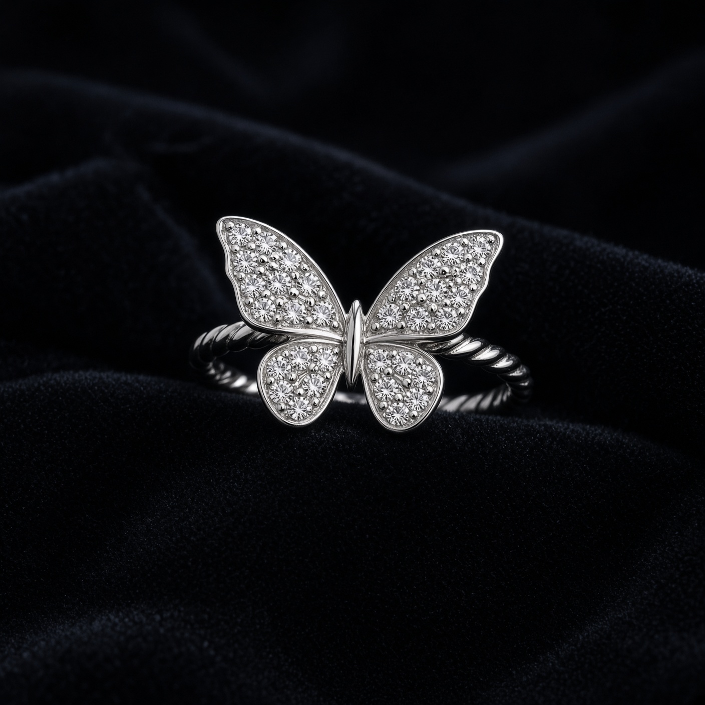 Butterfly Diamond Ring