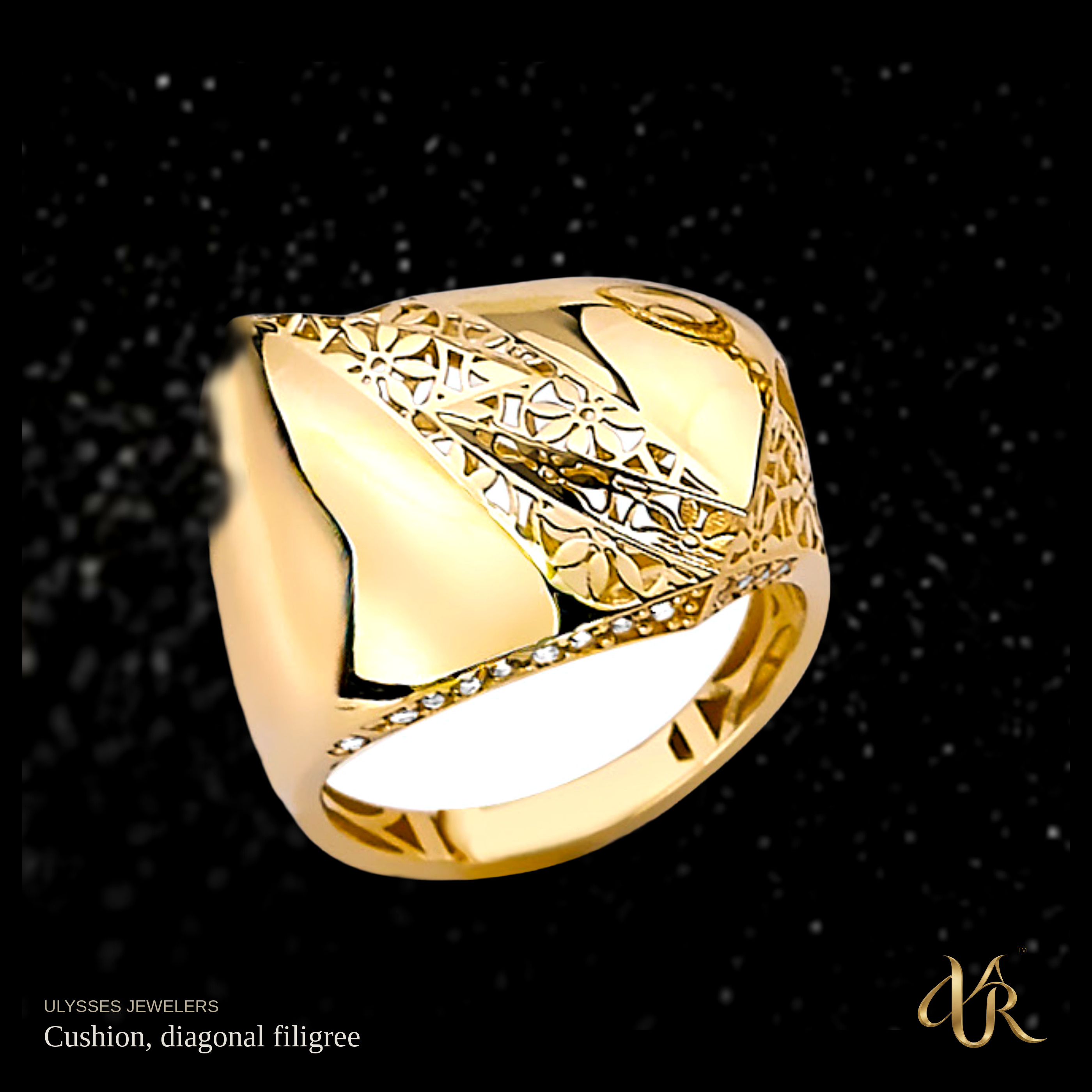 Cushion, diagonal filigree