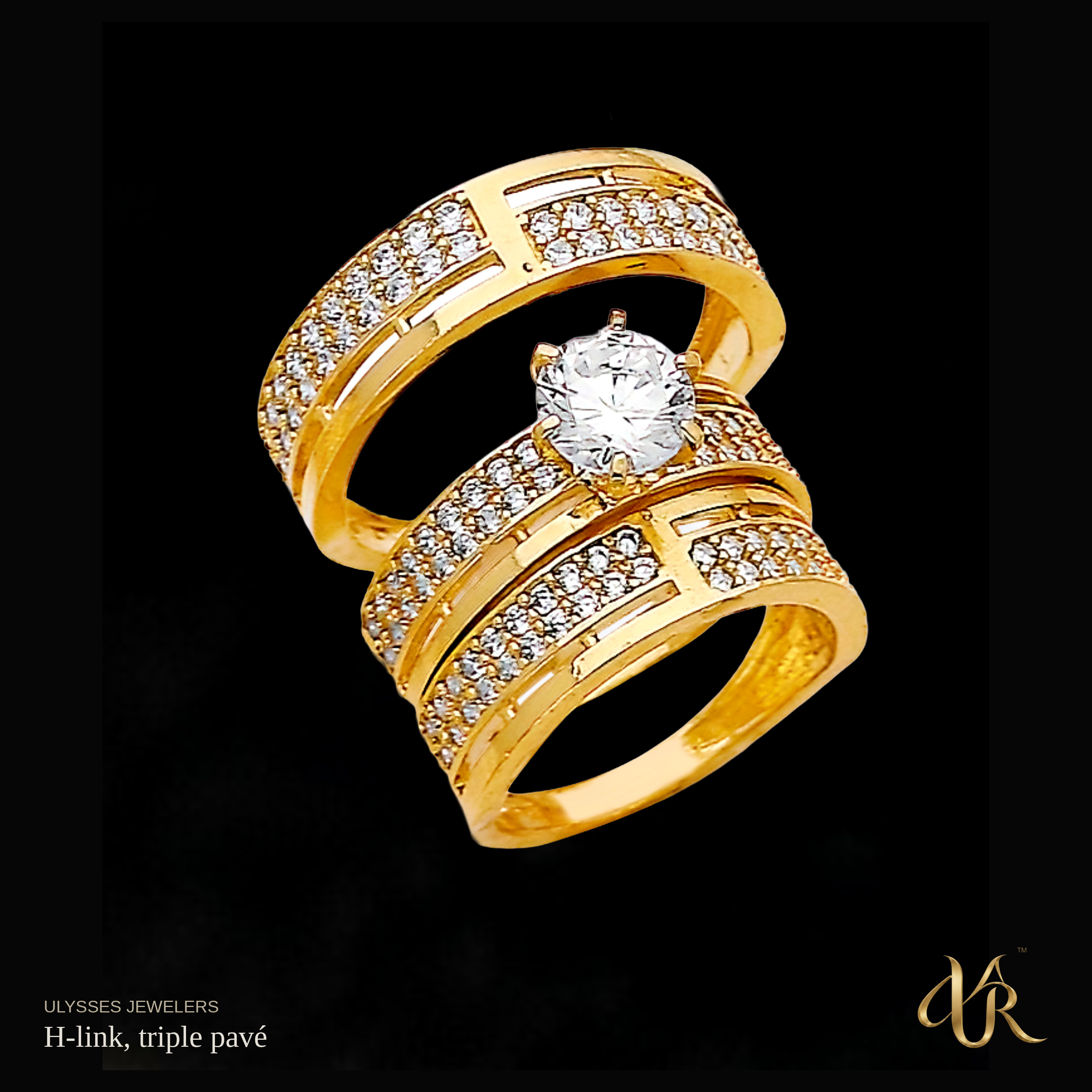 H-link, triple pavé