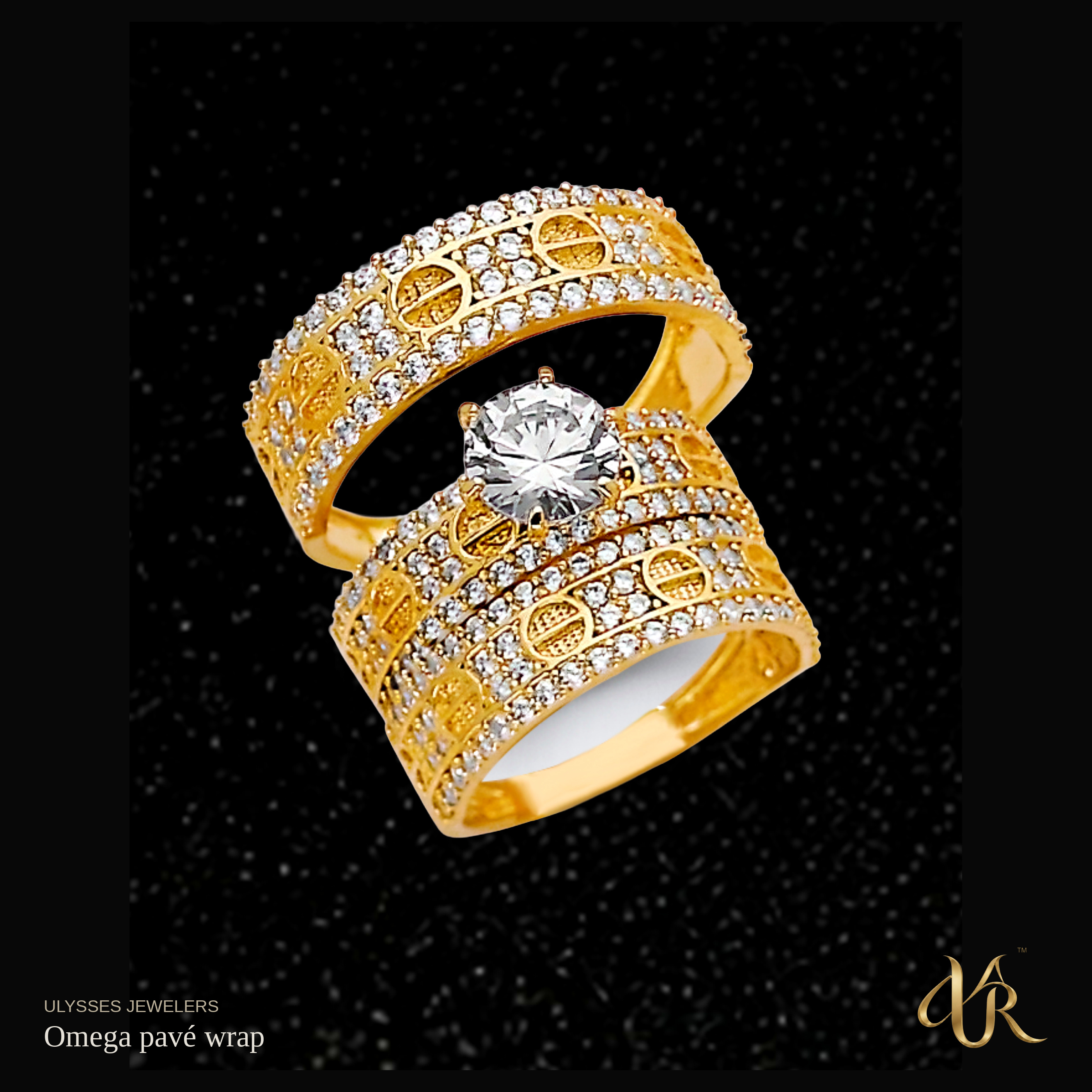 Omega pavé wrap