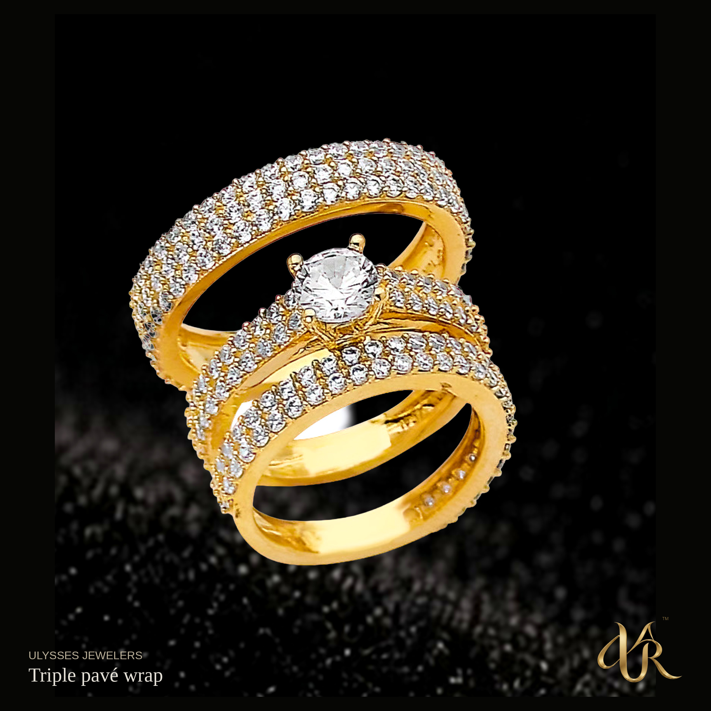 Triple pavé wrap