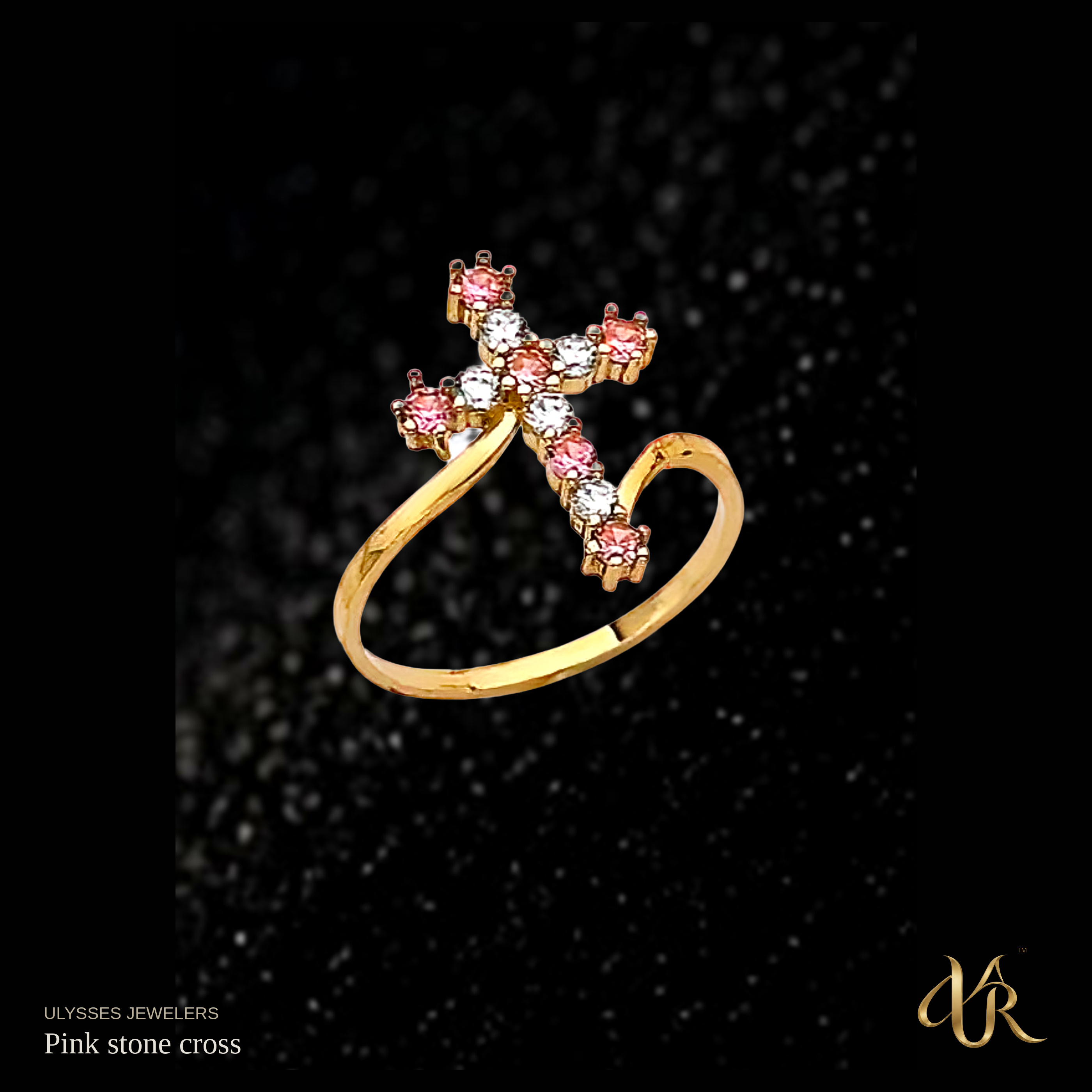 Pink stone cross