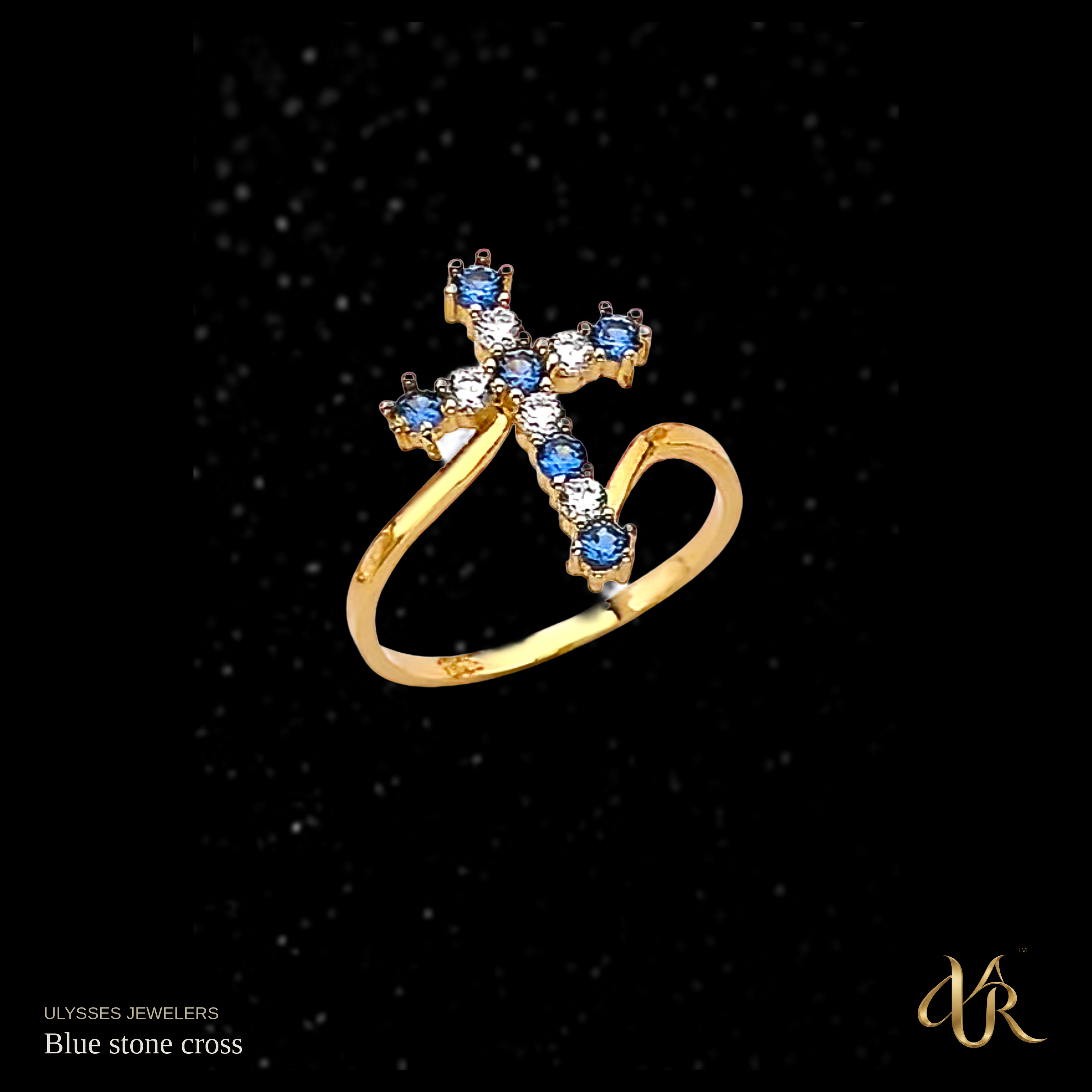 Blue stone cross