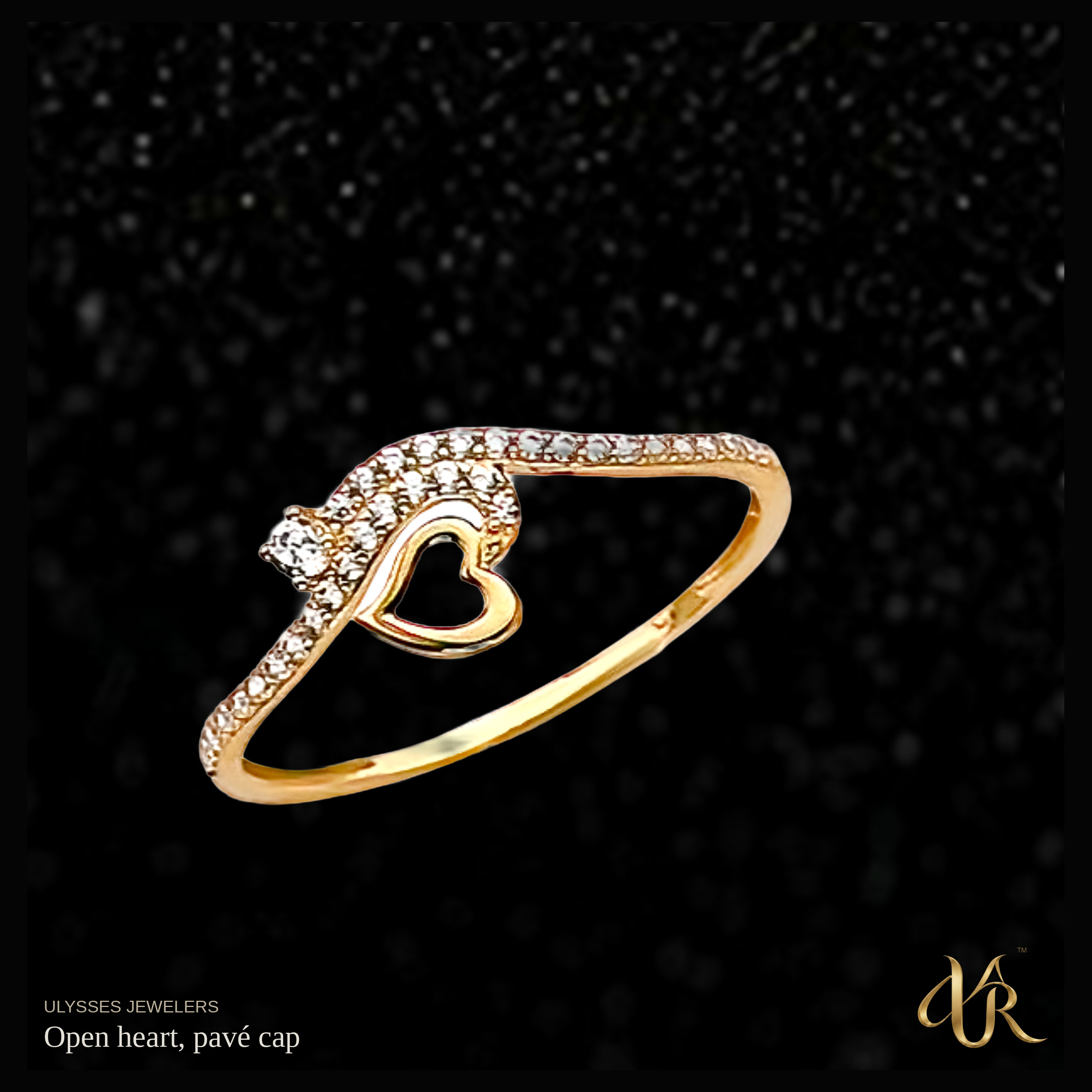 Open heart, pavé cap