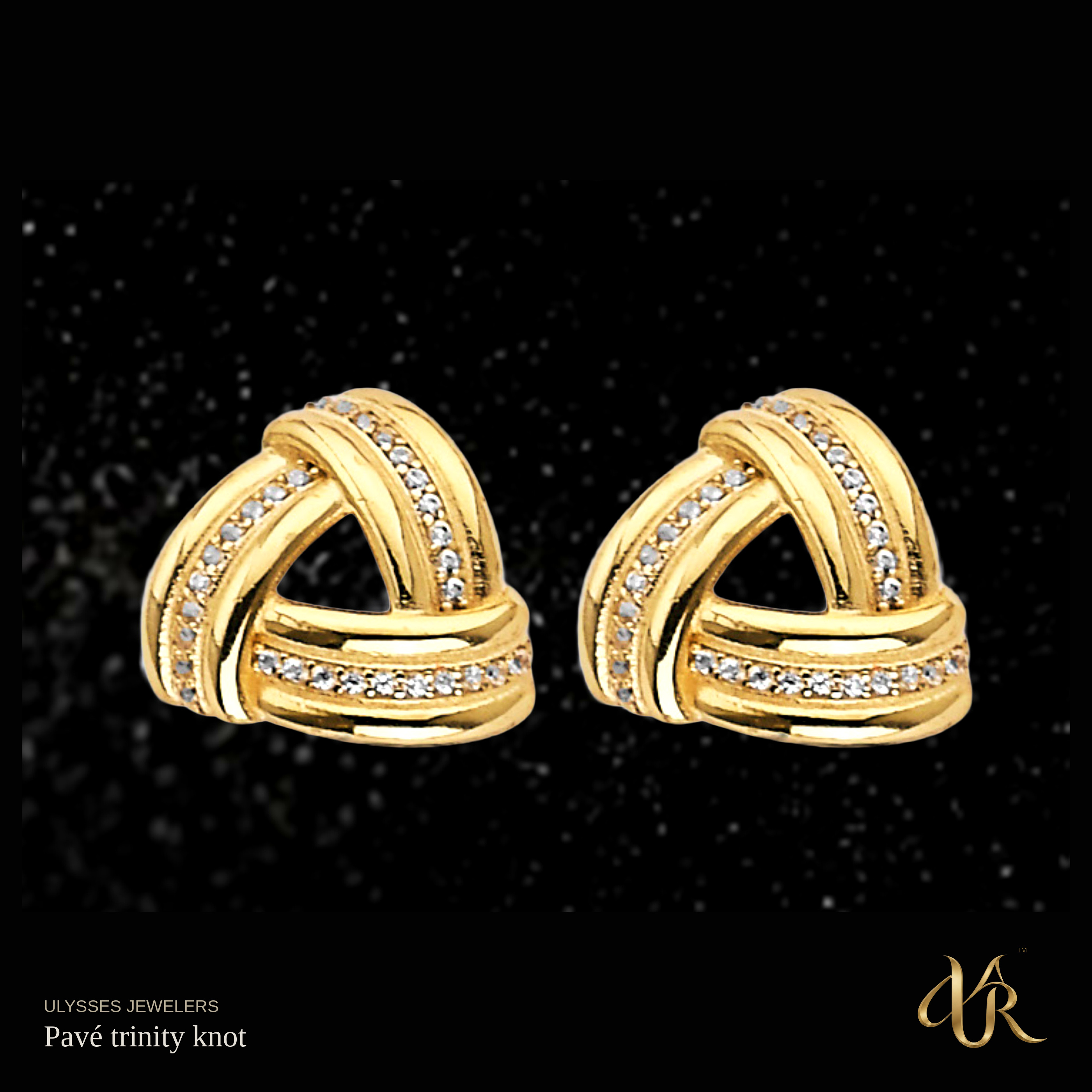 Pavé trinity knot