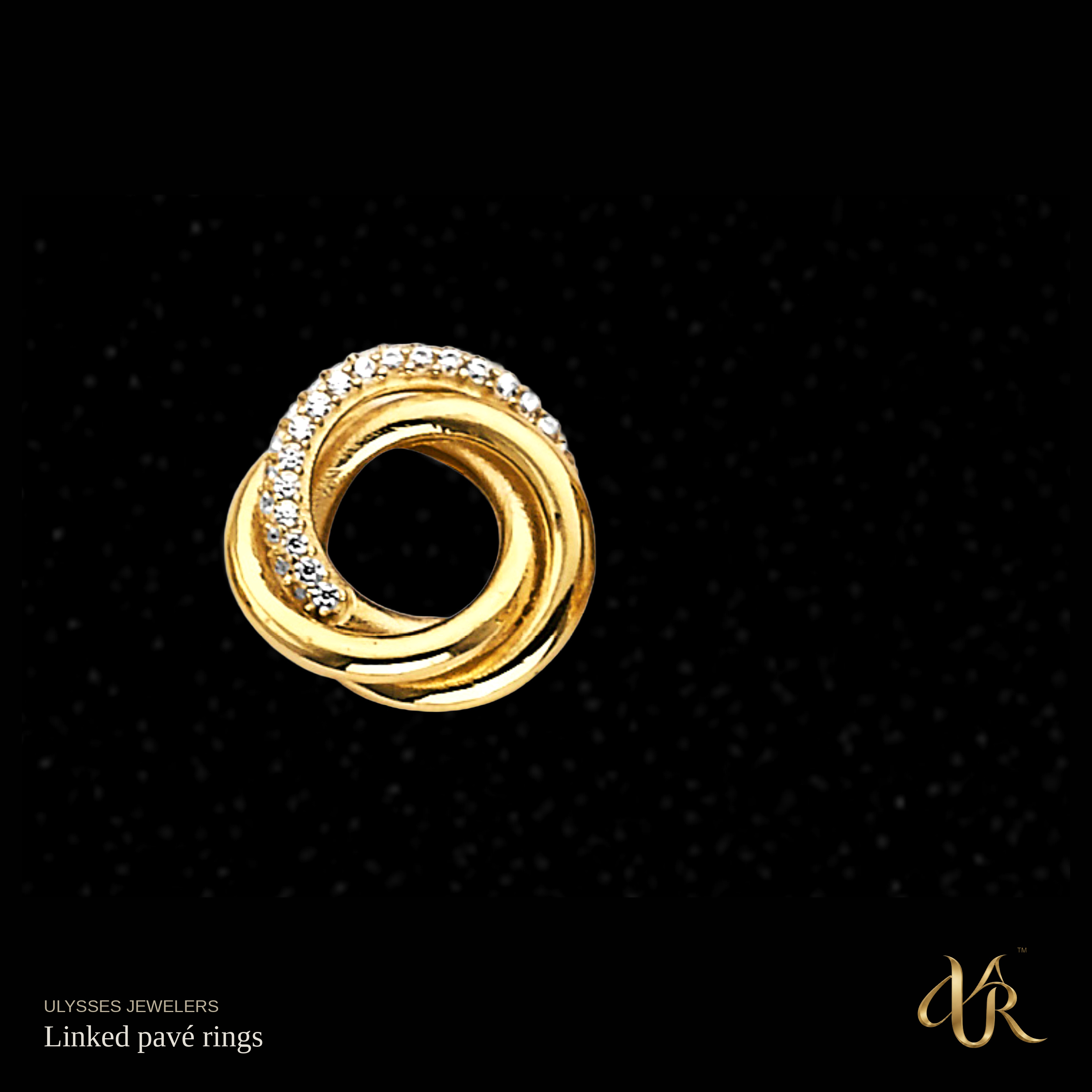 Linked pavé rings