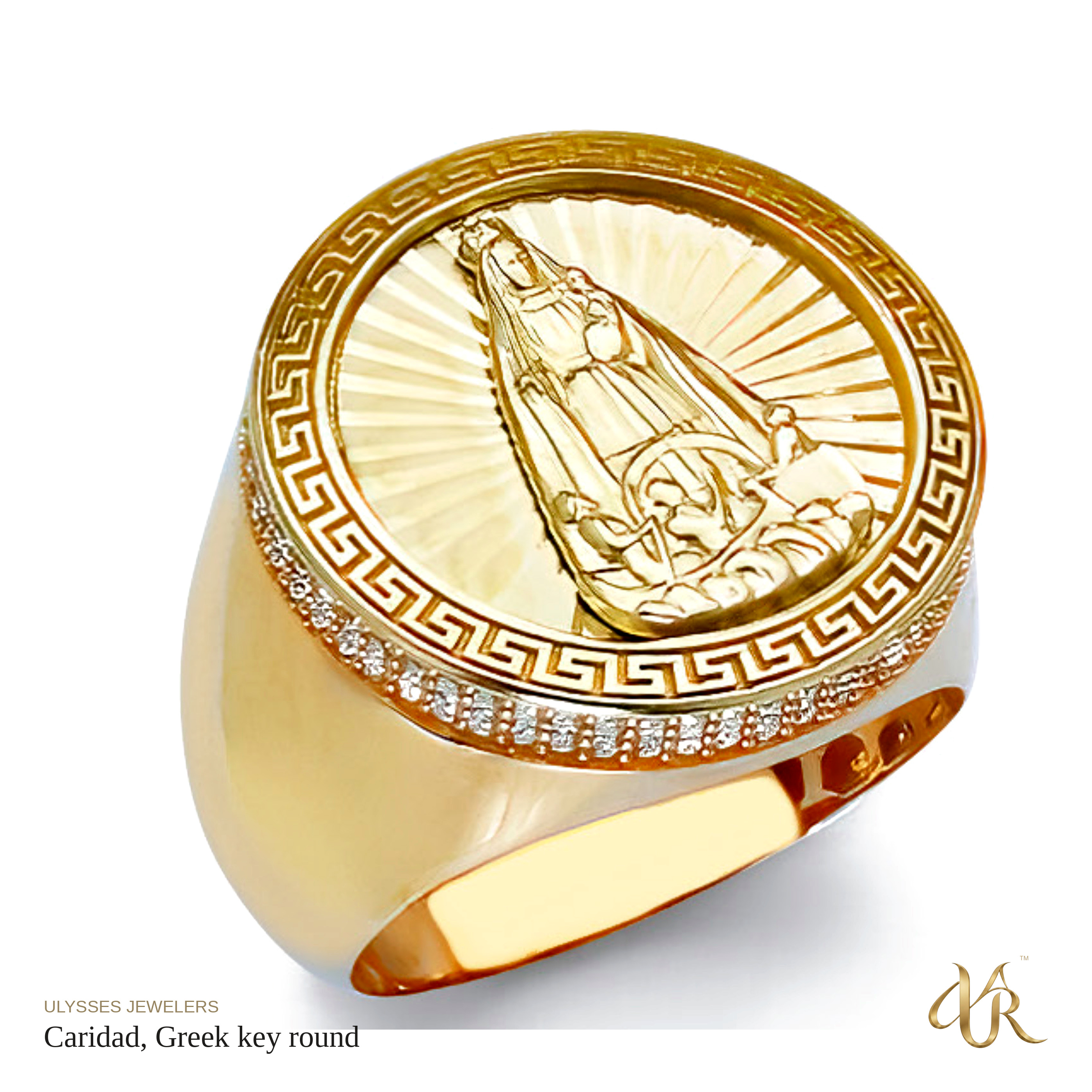 Caridad, Greek key round