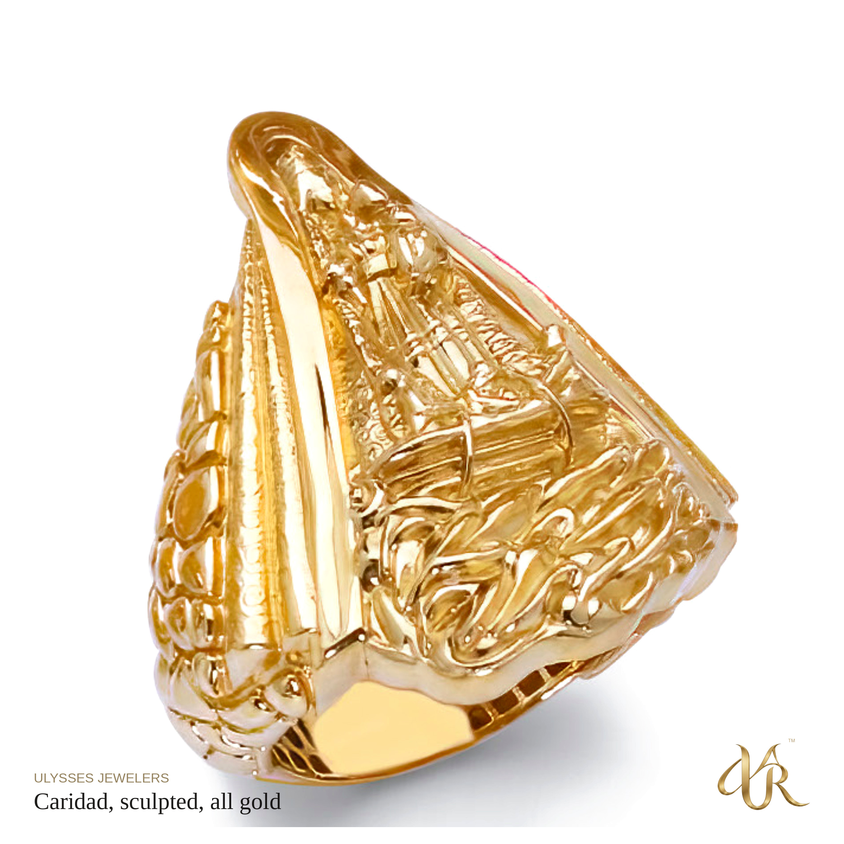 Caridad, sculpted, all gold